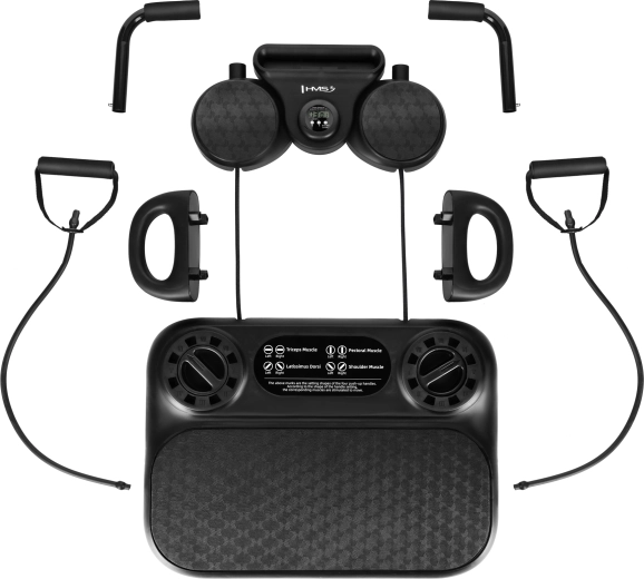 Placă de antrenament multifuncțională pentru flotări și abdomen cu benzi elastice HMS DBP01