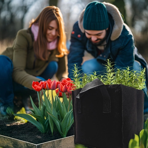 Sac textil pentru cultivare cu mânere 11,5 l