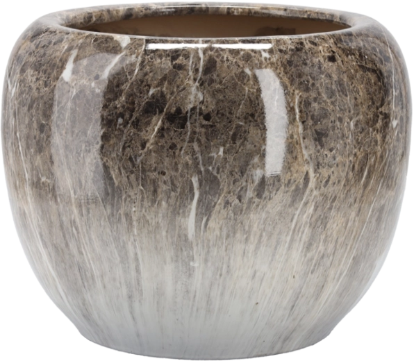 Ghiveci ceramic Marmur 48 cm cu decor marmorat