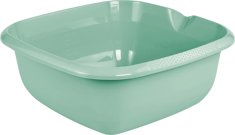 Lighean pătrat cu cioc de turnare 13 l, verde nordic