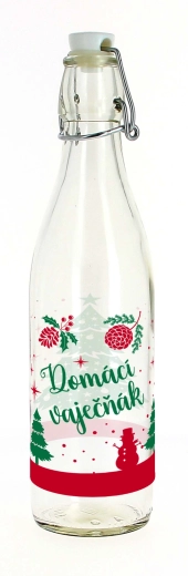 Sticlă cu închidere tip patent, 540 ml, pentru lichior de ouă de casă