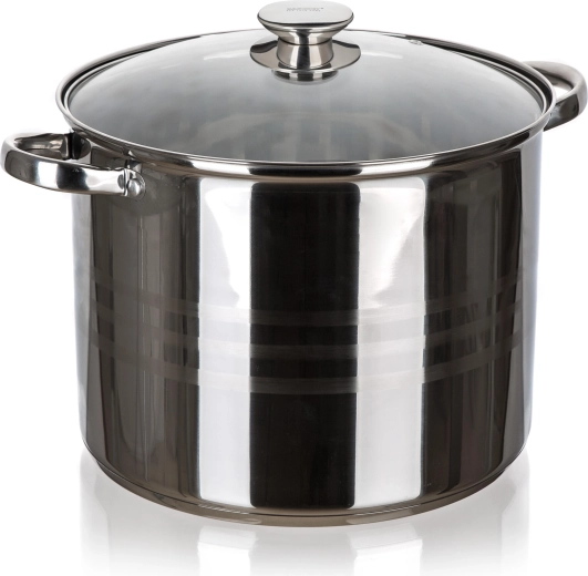 Oală din inox cu capac din sticlă 28 cm 13,5 l LIVING