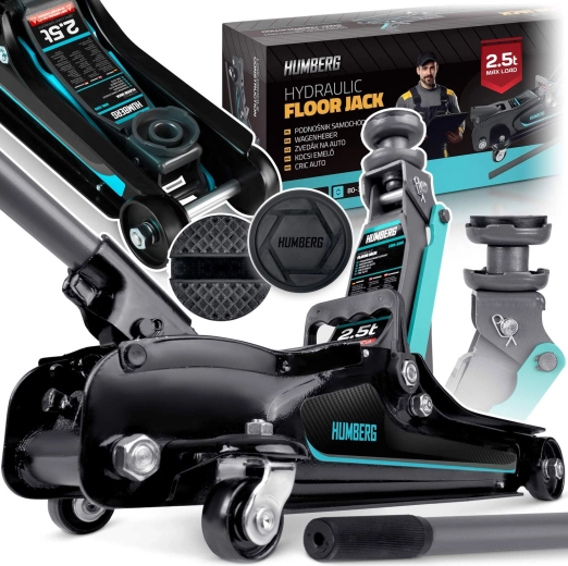 Cric hidraulic cu profil redus pe roți 2,5 t HUMBERG