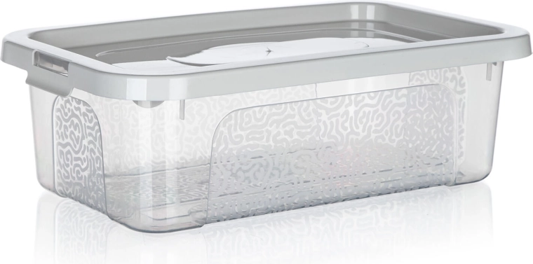 Cutie de depozitare Multibox 4,5 l cu capac și cleme, 32 × 19 × 10 cm