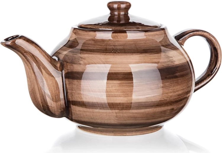 Ceainic ceramic 0,9 l PALAS maro