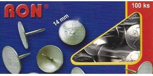 Piuneze pentru mochetă mari 14 mm, nichelate (100 buc)