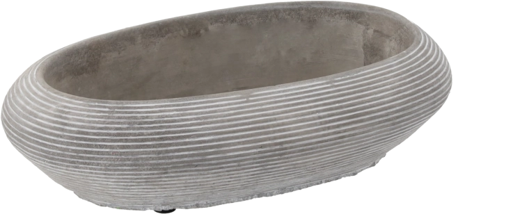 Bol de flori din ciment, gri, 26,5 × 16 × 7,5 cm