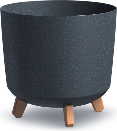 Ghiveci Gracia Tubus Eco Wood antracit 29,8 cm