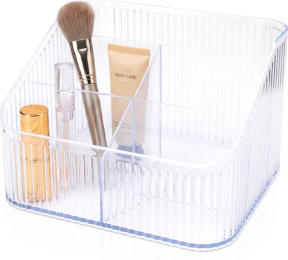 Organizator transparent pentru cosmetice Eleganza 18 × 15 × 11 cm