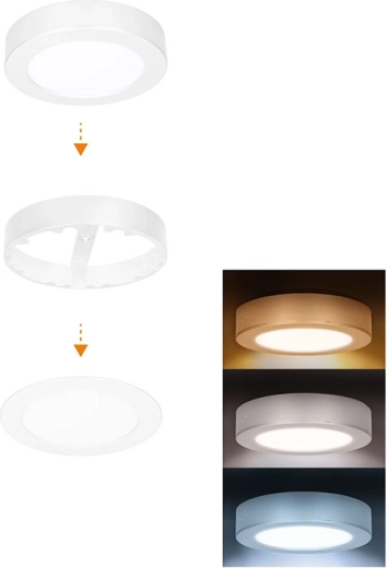 Panou LED mini Solight pentru baie 2v1, 12 W, 1020 lm, IP54, alb