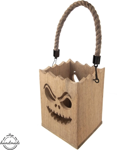 Sfeșnic din lemn de mango MANGO halloween