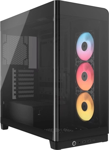 Carcasă PC mid‑tower cu sticlă panoramică 4500X RS‑R ARGB, neagră