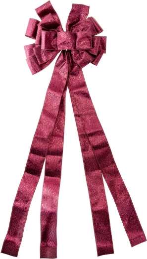 Fundă de Crăciun pentru vârful bradului, bordo, 130 × 33 cm