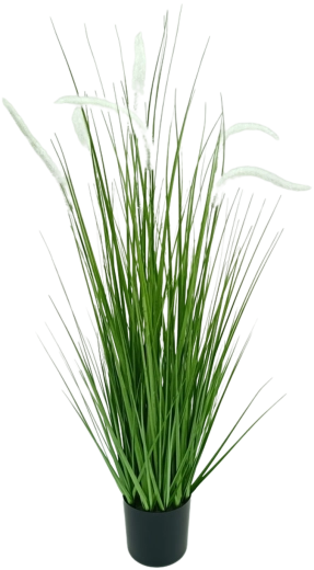 Iarbă artificială Pennisetum albă în ghiveci, 90 cm