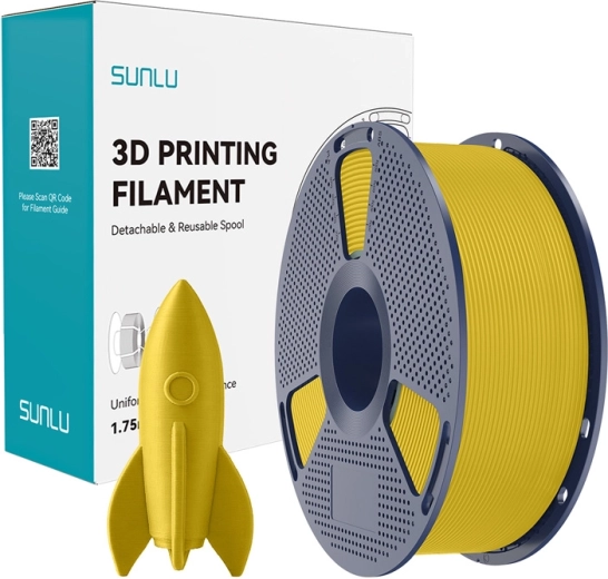 Filament Sunlu PLA pentru imprimare de mare viteză, galben