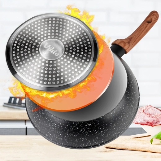 Suprafață antiaderentă din granit pentru gătit cu minimum de grăsime