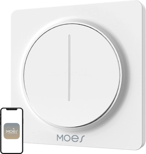 Dimmer tactil pentru lumină Moes ZigBee alb - 1 bucată