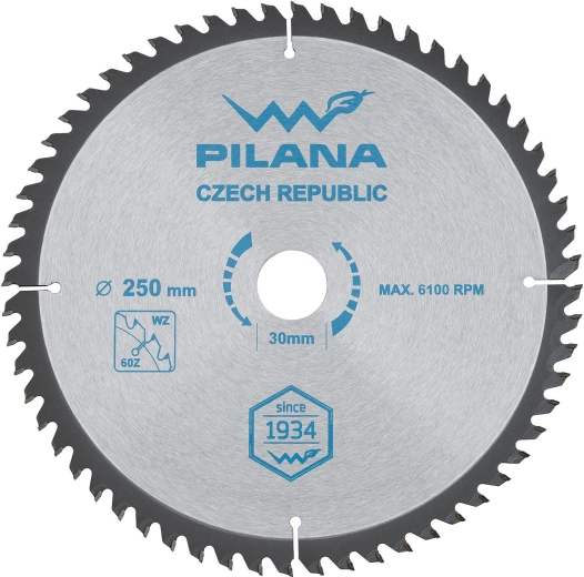 Disc circular PILANA SK 5255 WZ 250 mm, 60 dinți, 30 mm