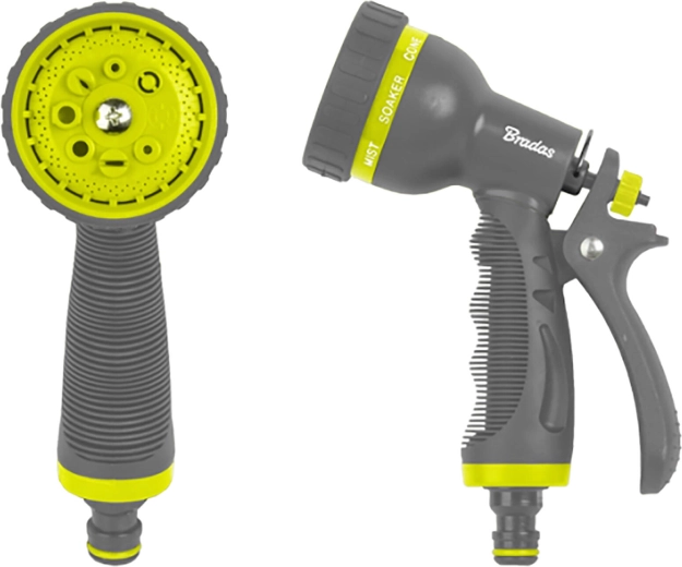 Pistolă de udare cu 8 funcții, gri/lime