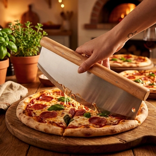Tăiere rapidă a pizzei fără deplasarea ingredientelor