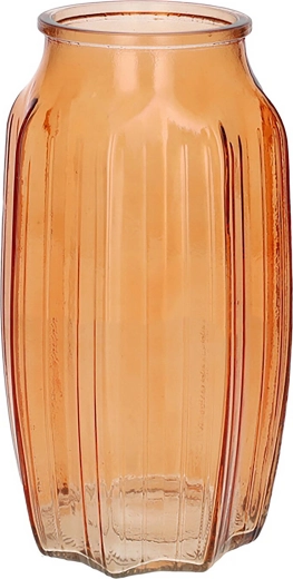 Vază Suko portocalie transparentă 22 cm