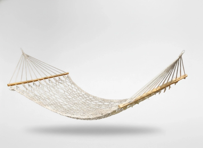 Hamac suspendat din sfoară 200 × 80 cm bej