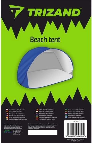 Cort de plajă pop-up Trizand 220 × 120 × 100 cm