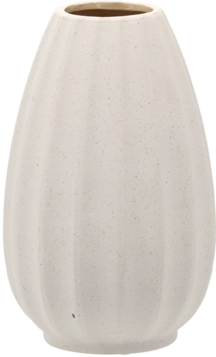 Vază ceramică joasă albă 13 × 13 × 20,5 cm