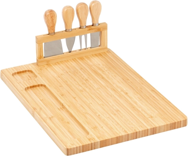 Bambus natural și oțel inoxidabil