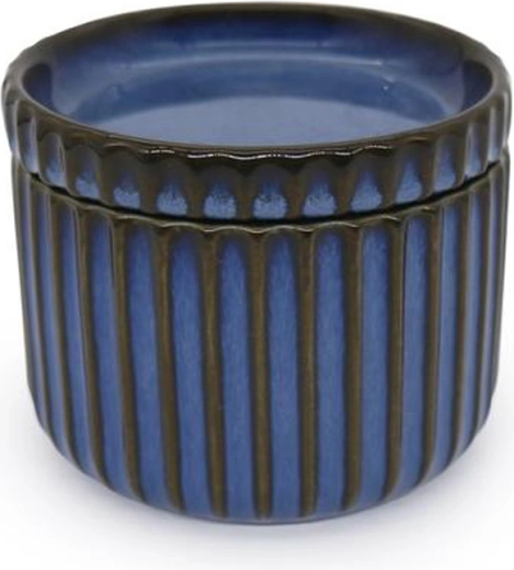 Bol din ceramică cu capac TORO 400 ml albastru