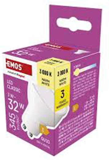 Bec LED GU10 MR16 3 W alb cald 345 lm