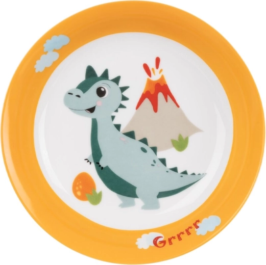 Farfurie adâncă din porțelan pentru copii cu motiv DINO 19 cm