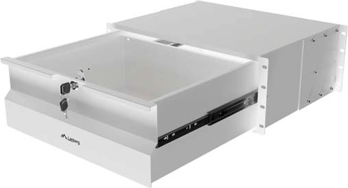Sertar încuiabil Lanberg pentru rack 19" 4U 360 mm gri