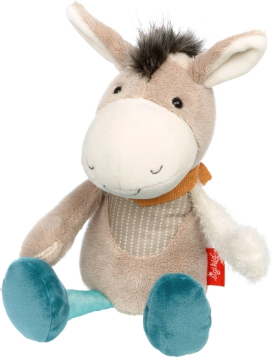 Măgăruș Sigikid pastel patchwork – prima jucărie de pluș 31 cm