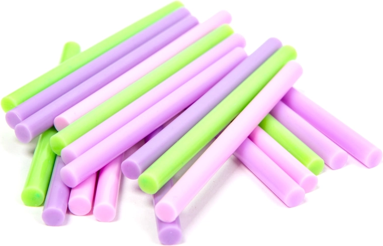 Bețișoare adezive termofuzibile pentru pistol de lipit, 7 × 100 mm, în culori macaron, 20 buc.