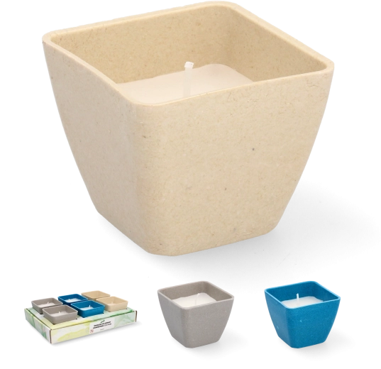 Lumânare decorativă Citronella pătrată 7,5 × 6 cm