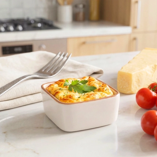 Mini vas pentru gratinat pentru porții individuale