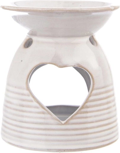 Lampă aromatică ceramică inimă gri