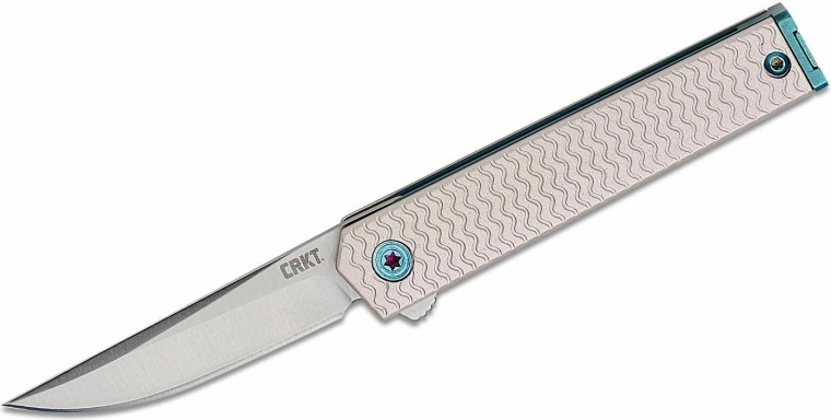 CRKT CEO Microflipper cuțit pliabil de buzunar drop point 6 cm, aluminiu