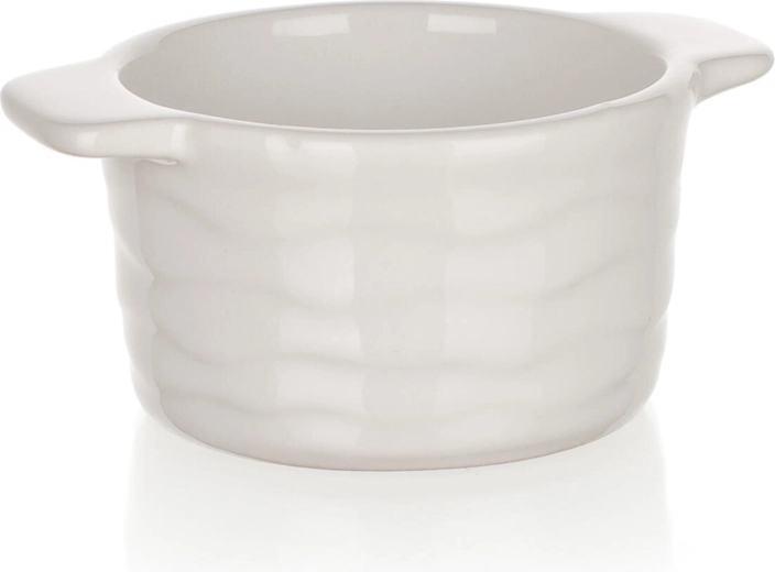 Vas de copt ceramic CULINARIA, rotund, alb, 8,5 cm