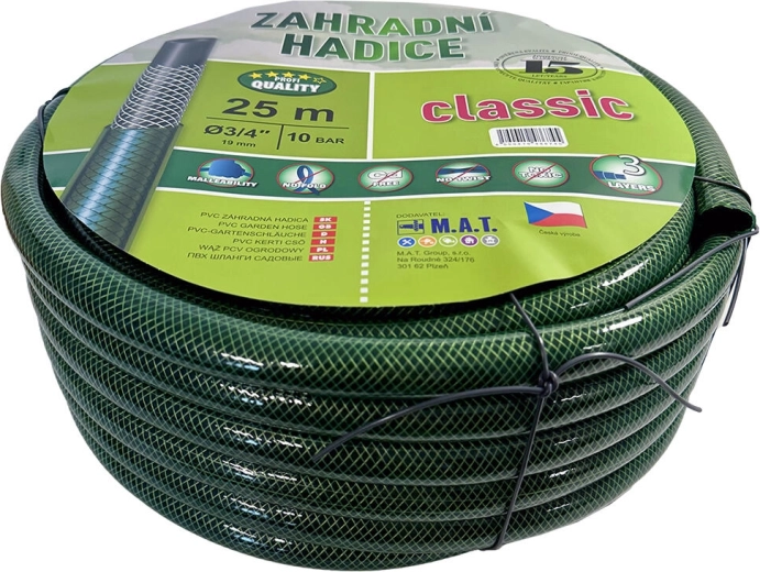 Furtun de grădină 1" opac verde 25 m