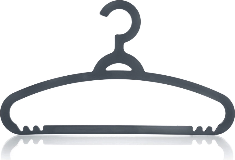 Umerașe din plastic antracit, 5 buc.