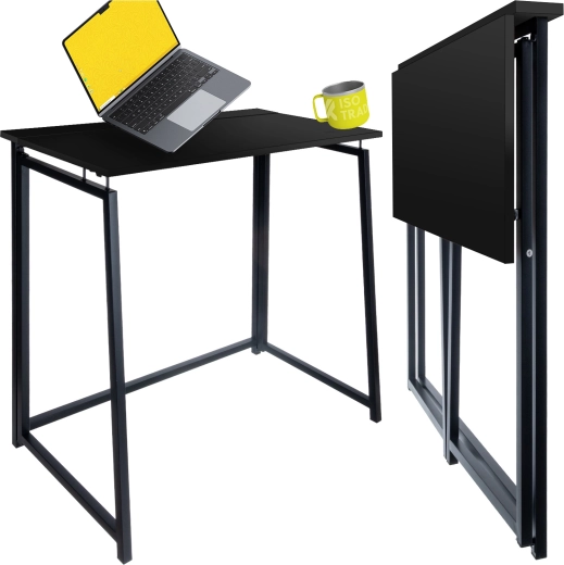 Birou pliabil pentru scris RUHHY în stil loft – Negru