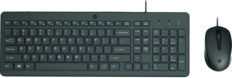 Set tastatură și mouse HP Classic 150, cu fir, negru