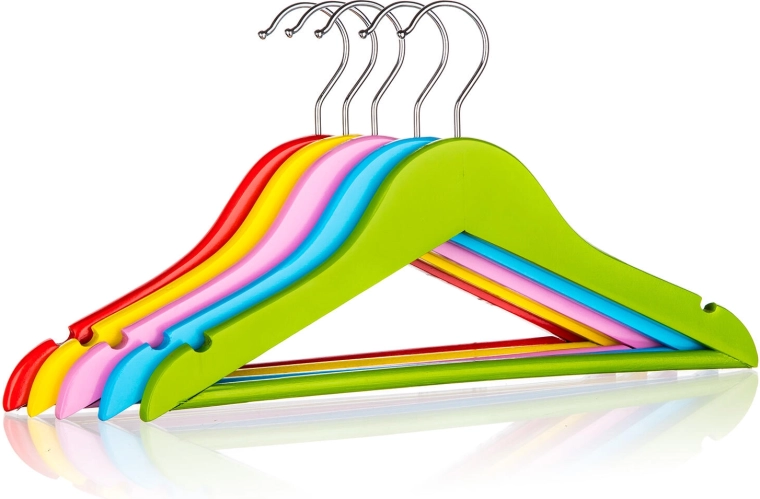 Umerașe din lemn pentru copii Color, set 5 buc