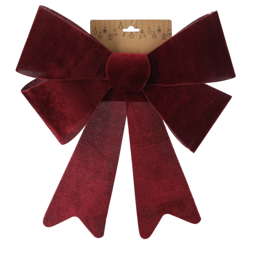 Fundă de Crăciun din velur bordo 36 × 51 cm