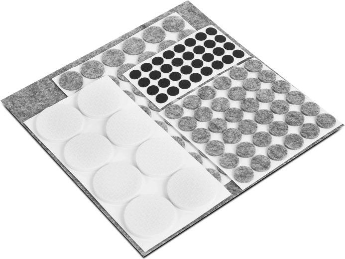 Set de protecții din fetru pentru mobilier, 125 de bucăți