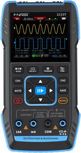 FNIRSI 2C53T osciloscop portabil, multimetru și generator de semnal 3 în 1