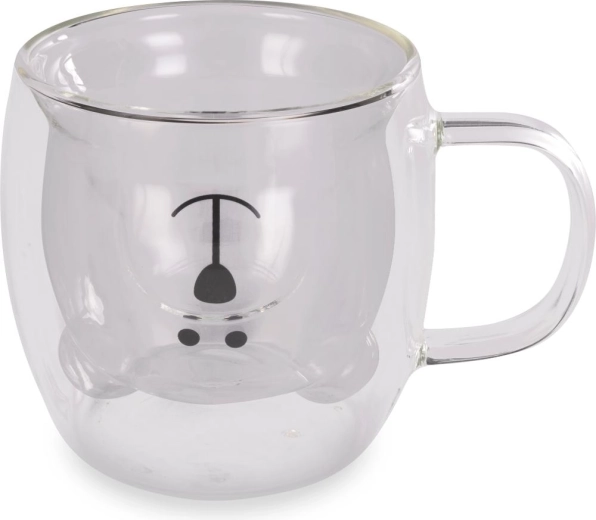Set de pahare termice cu pereți dubli Lamart Bear 250 ml, 2 buc.