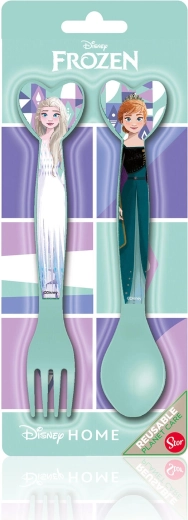 Tacâmuri pentru copii FROZEN – set din plastic, 2 piese